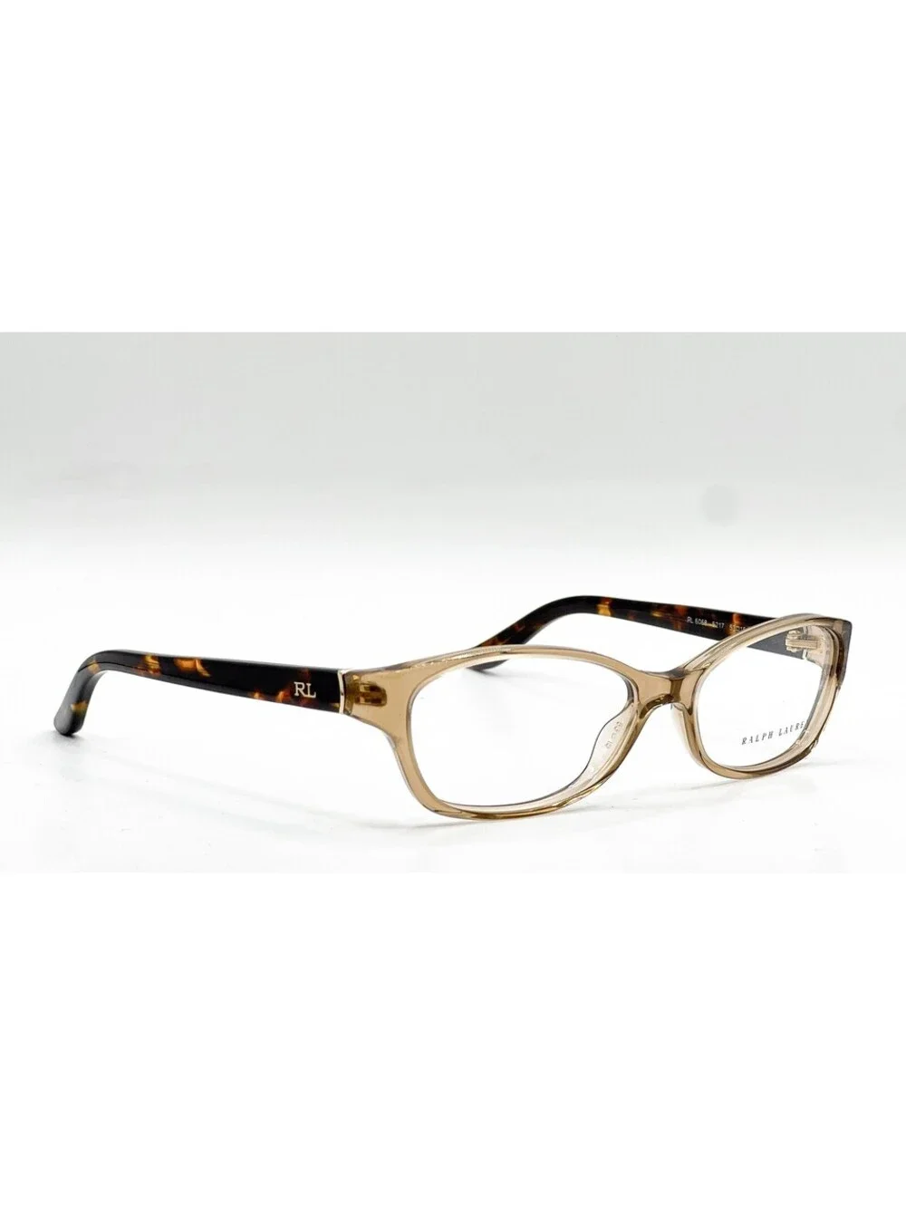 Ralph Lauren RL 6068 5217 Beige Transparent Havana Cat Eyeglass Frames 53-15-130